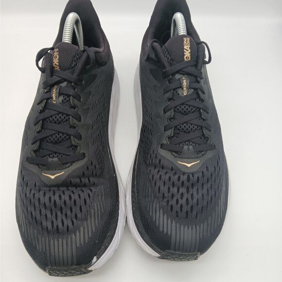 Hoka One One Women's Clifton 7 Gold Athletic Running Sneakers Shoes Black 10.5 - Picture 11 of 11